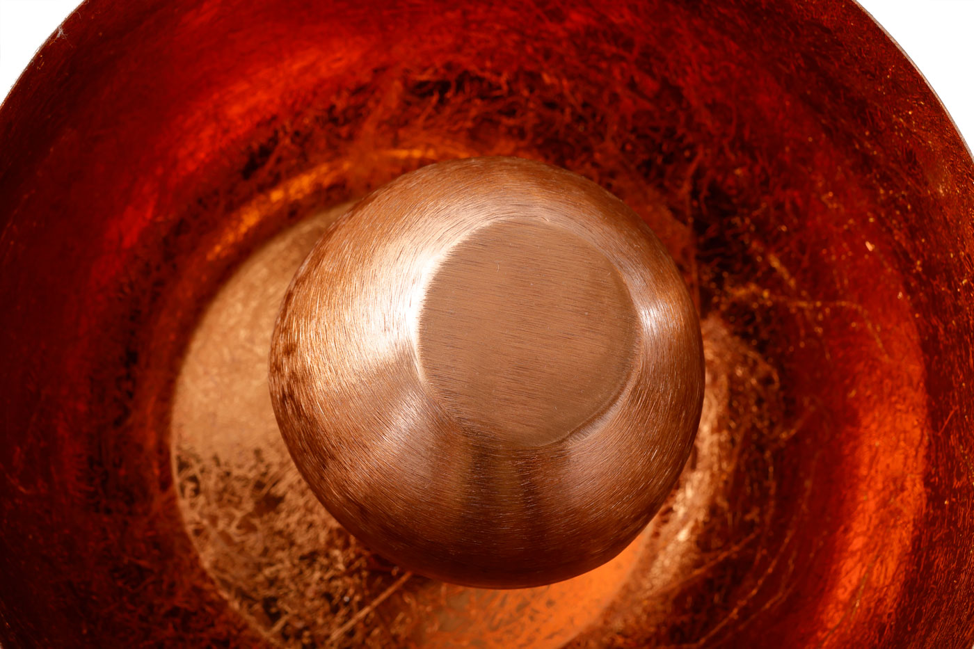 Hängelampe Iron im Industrial Design in Farbe Kupfer aus Eisen handgefertigt 28cm Raum4