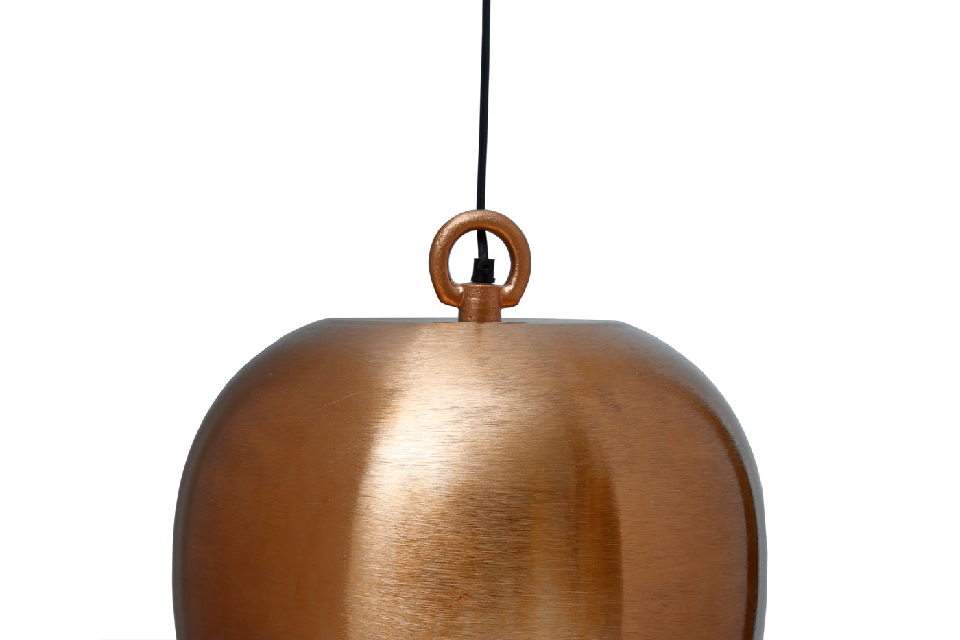 Hängelampe Iron im Industrial Design in Farbe Kupfer aus Eisen handgefertigt 37cm Raum3