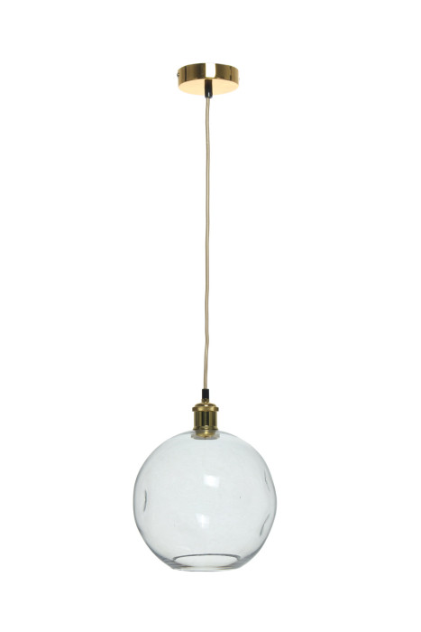 Lámpara colgante Jessika de diseño moderno en color transparente hecha a mano con vidrio main product photo