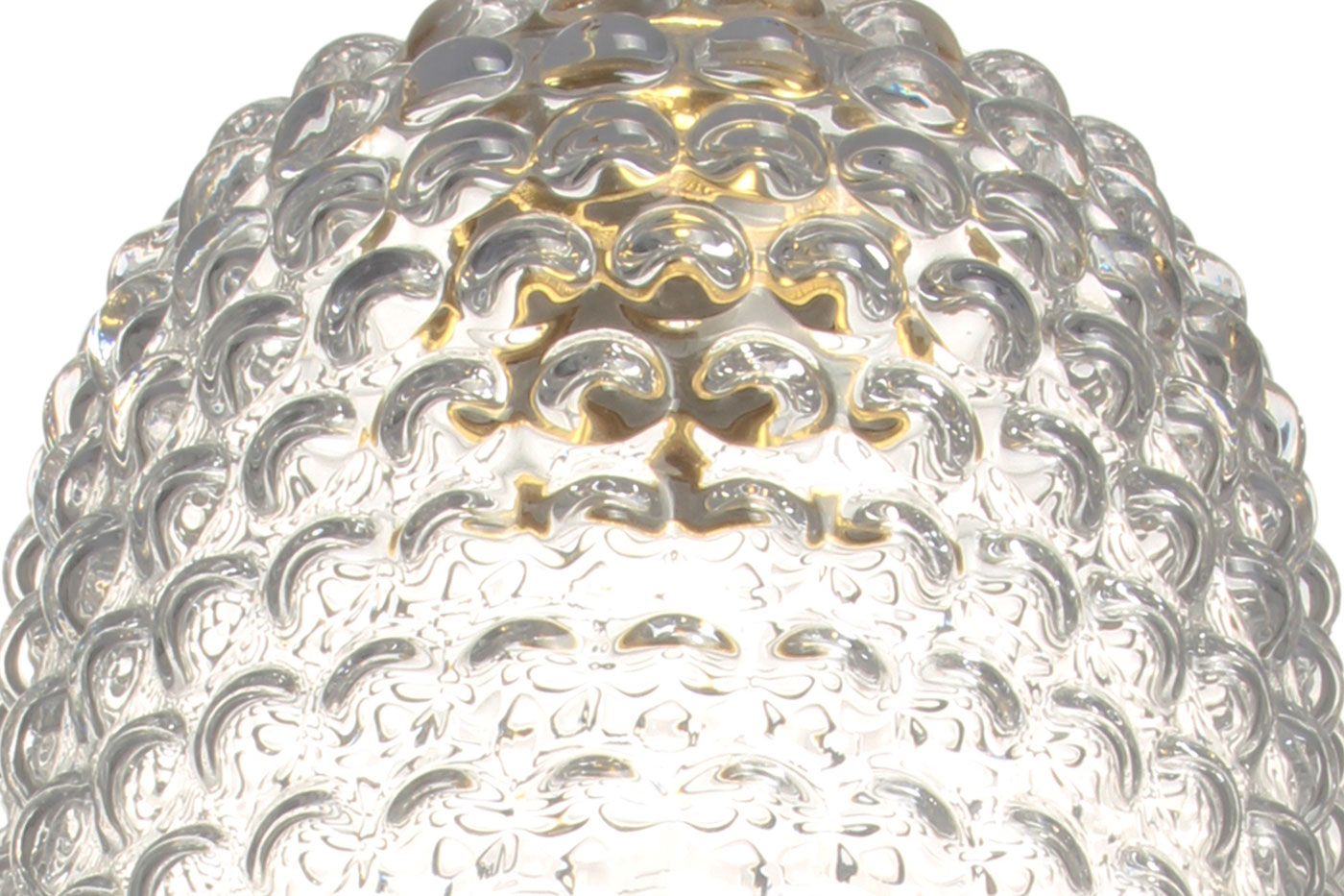 Hängelampe Lady im Moderne Design in Farbe Klar aus Glas handgefertigt Raum4