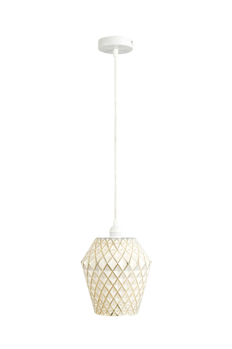 Hängelampe Lily in Moderne Design in Farbe Gold / Weiß aus Glas handgefertigt main product photo