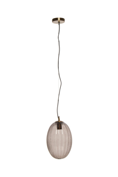 Lámpara colgante Luna de diseño moderno en color gris hecha a mano de vidrio y hierro main product photo
