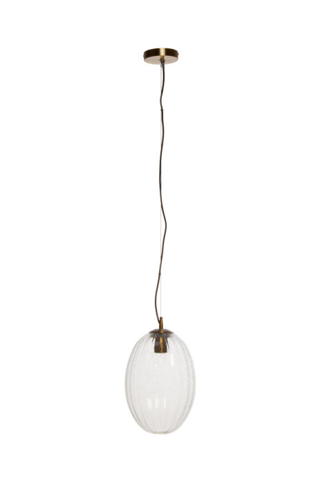 Hängelampe Luna in Moderne Design in Farbe Klar aus Glas u. Eisen handgefertigt main product photo