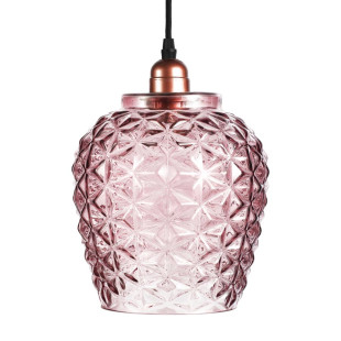 Lampe à suspendre Periwinkle au design moderne en couleur violet en verre fait main