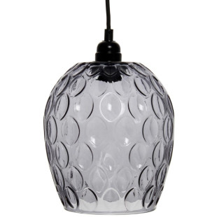 Lampe à suspendre Season au design moderne en couleur gris en verre fait main