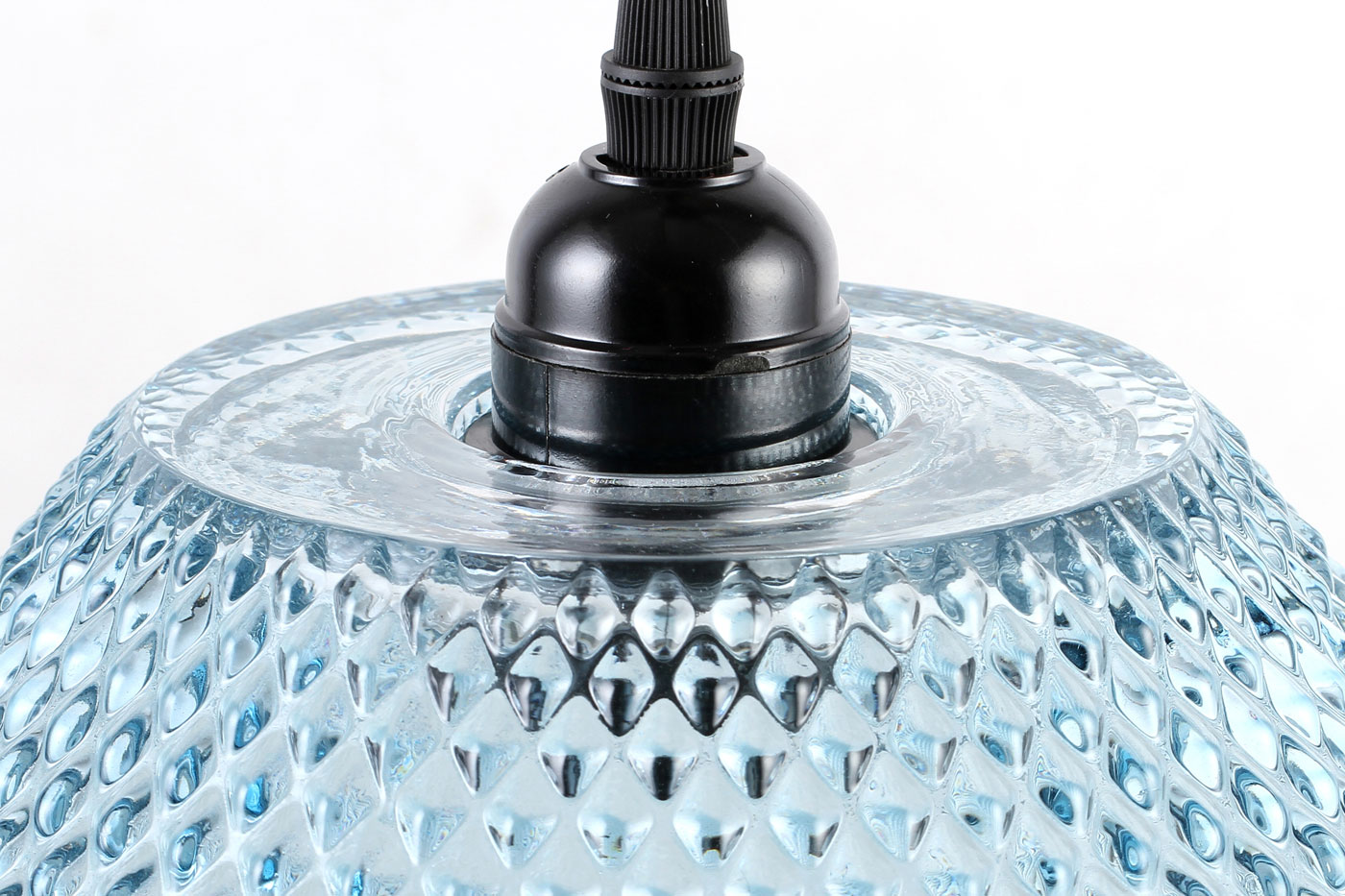 Hängelampe Summer Rain im Moderne Design in Farbe Blau / Schwarz aus Glas handgefertigt Raum3