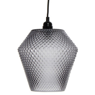 Lampe à suspendre Summer Rain au design moderne en couleur gris en verre fait main