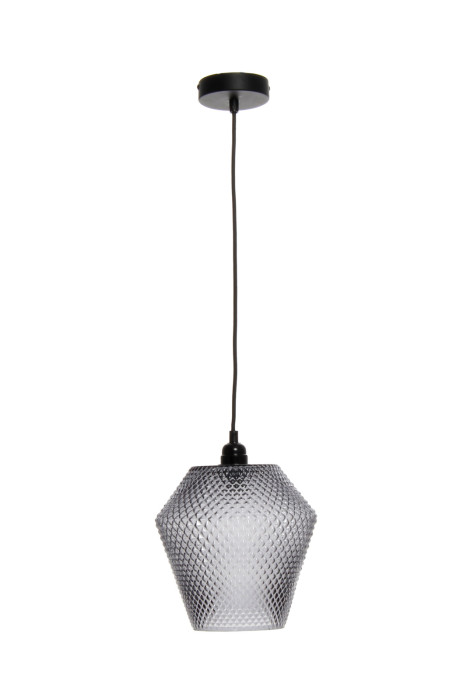 Hanging lamp Summer Rain in Modern design in color gray handmade from glass main product photo