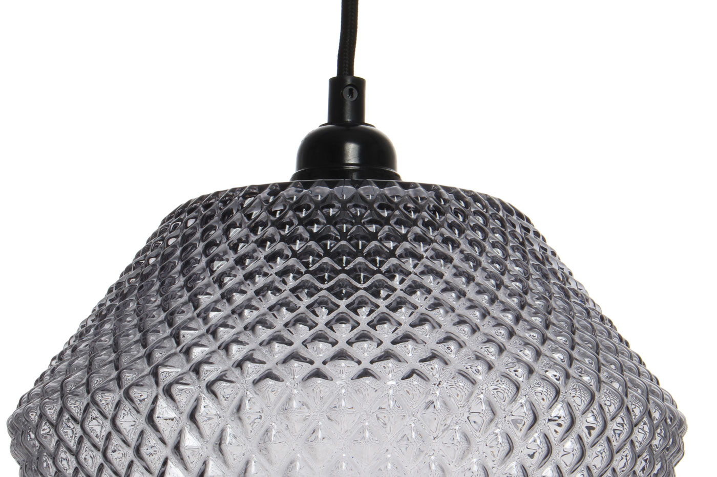 Hängelampe Summer Rain im Moderne Design in Farbe Grau aus Glas handgefertigt Raum4