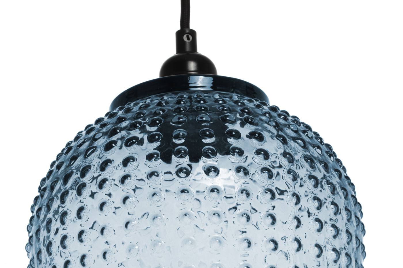 Hängelampe Waterlily im Moderne Design in Farbe Blau aus Glas handgefertigt Raum4