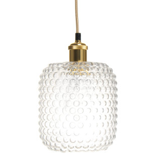 Hanging lamp Waterlily in Modern design in color Clear handmade from glass