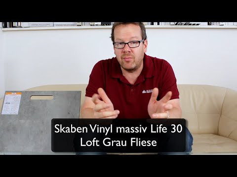 Skaben Klebe Vinylboden massiv Life 30 Loft Grau Fliese zum kleben