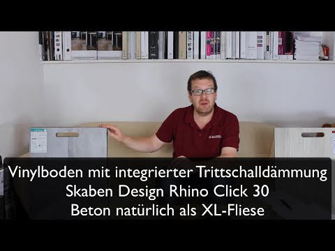Skaben Design Klick Vinylboden Rhino Click 30 Beton Natürlich Fliesenoptik M4V Trittschalldämmung