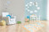 Kinderteppich KÖNIGREICH Orange Blau Grün Spielteppich rechteckig 5mm Raum4