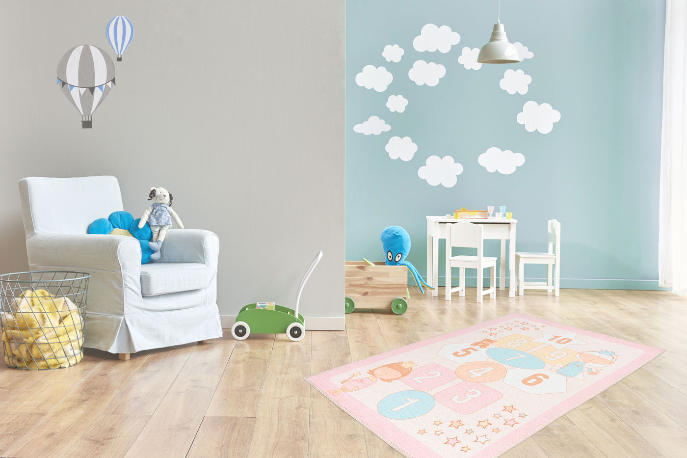 Kinderteppich Rosa HIMMEL UND HÖLLE rechteckig 5mm Raum4