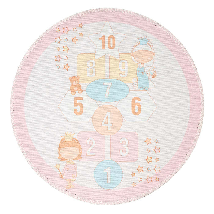 Children carpet Pink HEAVEN AND HELL round height 5 mm 160x160cm main product photo