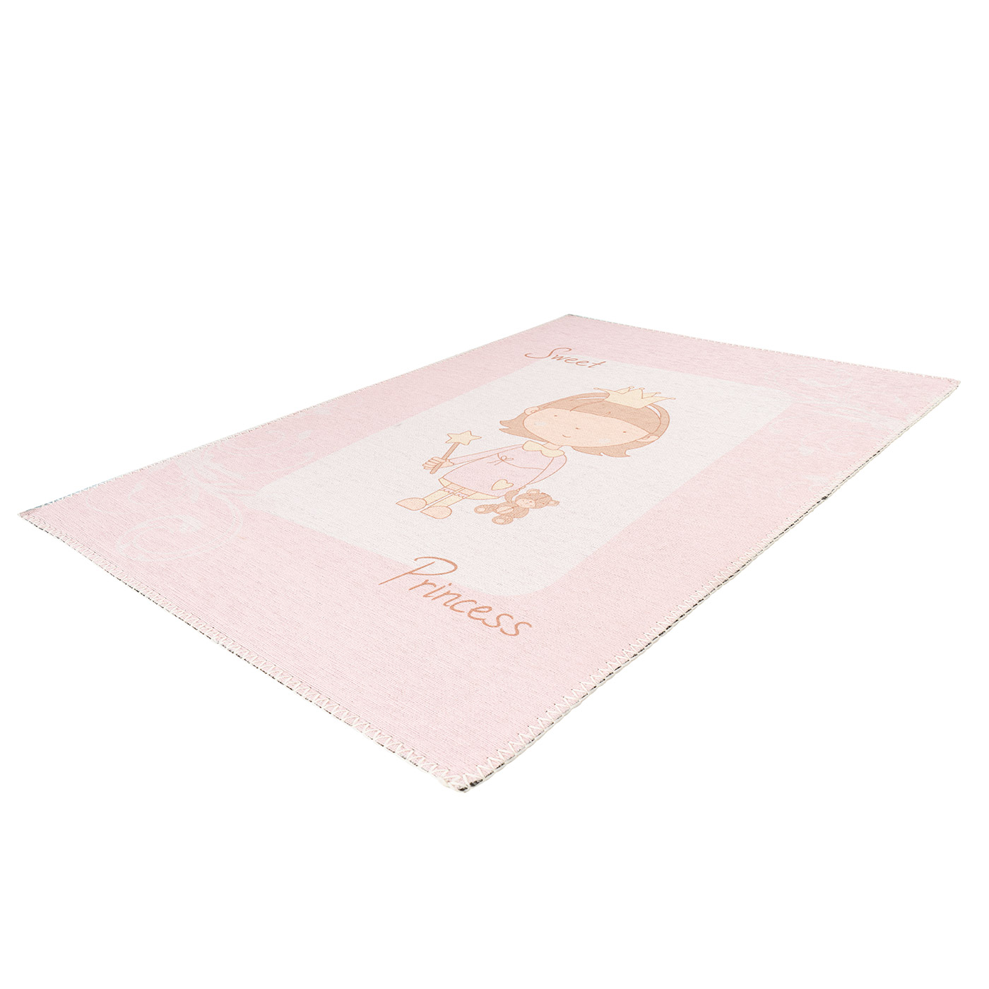 Kinderteppich Rosa KLEINE PRINZESSIN rechteckig 5mm Raum2