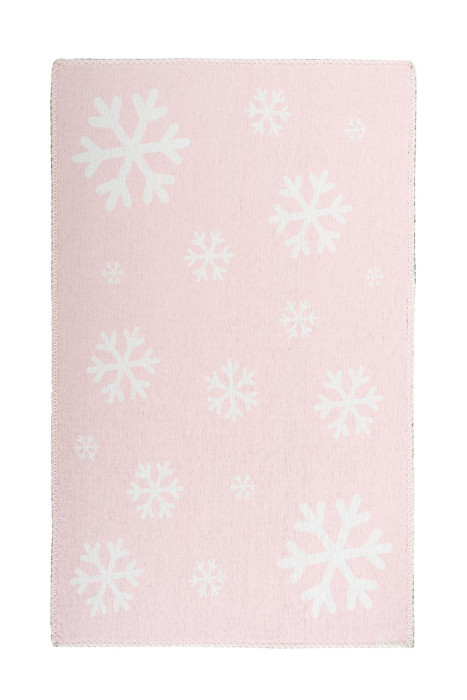 Kids Carpet Pink SNOW FLOCKS White rectangular Height 5 mm main product photo
