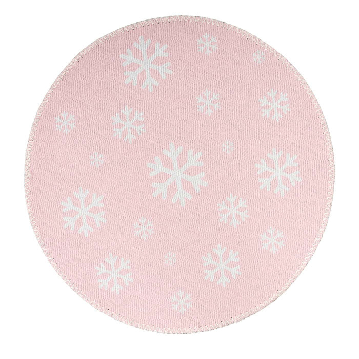 Kids Carpet Pink SNOW FLOCKS White Round Height 5 mm 160x160cm main product photo