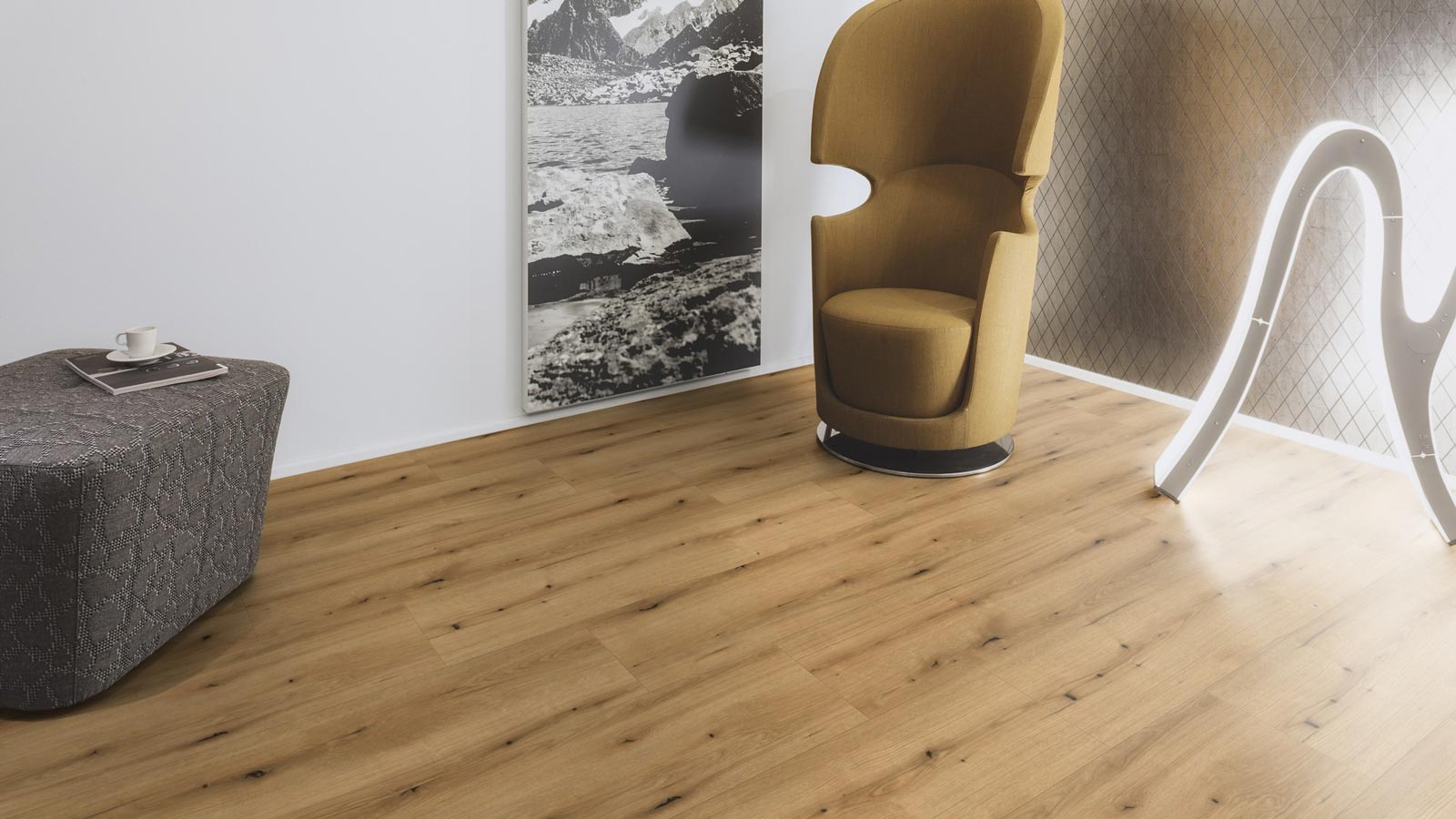 Kings Canyon Laminat Classic Fliesendiele Aqua Samurai Eiche Giulia 1-Stab Landhausdiele Raum4