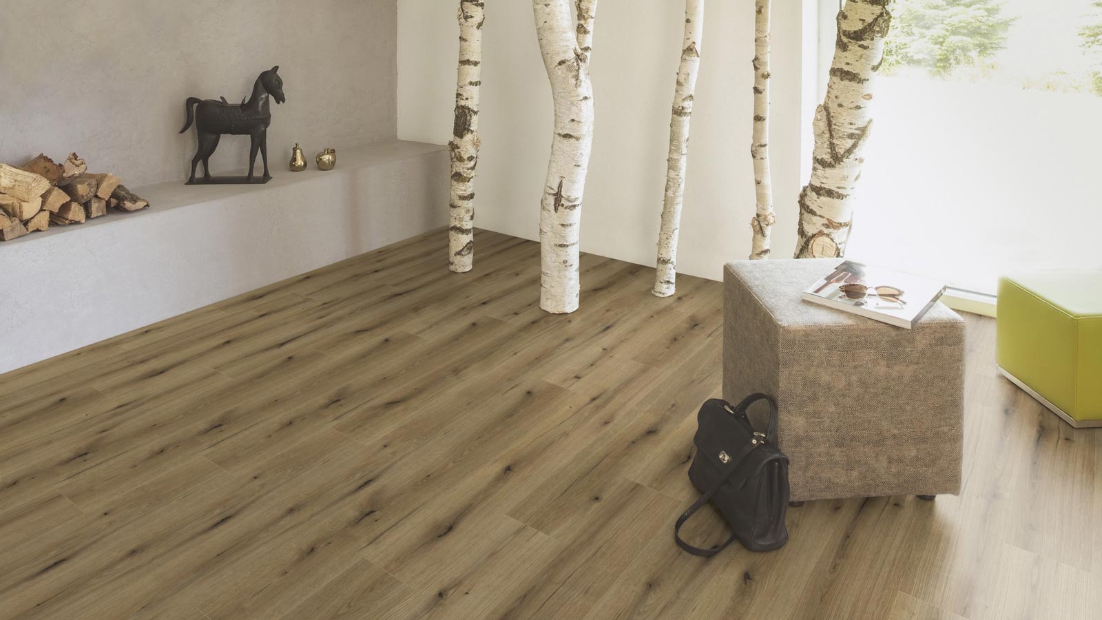 Kings Canyon Laminat RealFeel Normaldiele Aqua Samurai Eiche Biana 1-Stab Landhausdiele Raum6