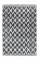 Kurzflorteppich Modern Weiß mit Schwarze RAUTE Muster rechteckig 6mm Raum1