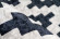 Kurzflorteppich Modern Weiß mit Schwarze RAUTE Muster rechteckig 6mm Raum3 Kurzflorteppich Modern Weiß mit Schwarze RAUTE Muster rechteckig 6mm Raum3
