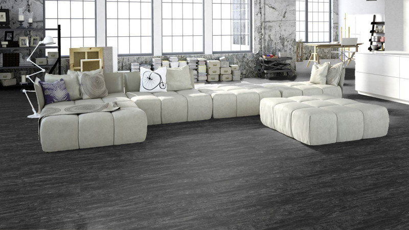 Meister Designboden MeisterDesign. comfort DB 600 S Black Lava 7323 Fliese M4V main product photo