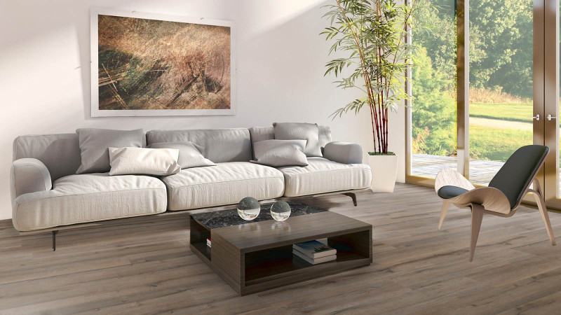 Meister Designboden MeisterDesign. comfort DD 600 S Altholzeiche lehmgrau 6986 1-Stab Kurzdiele M4V main product photo