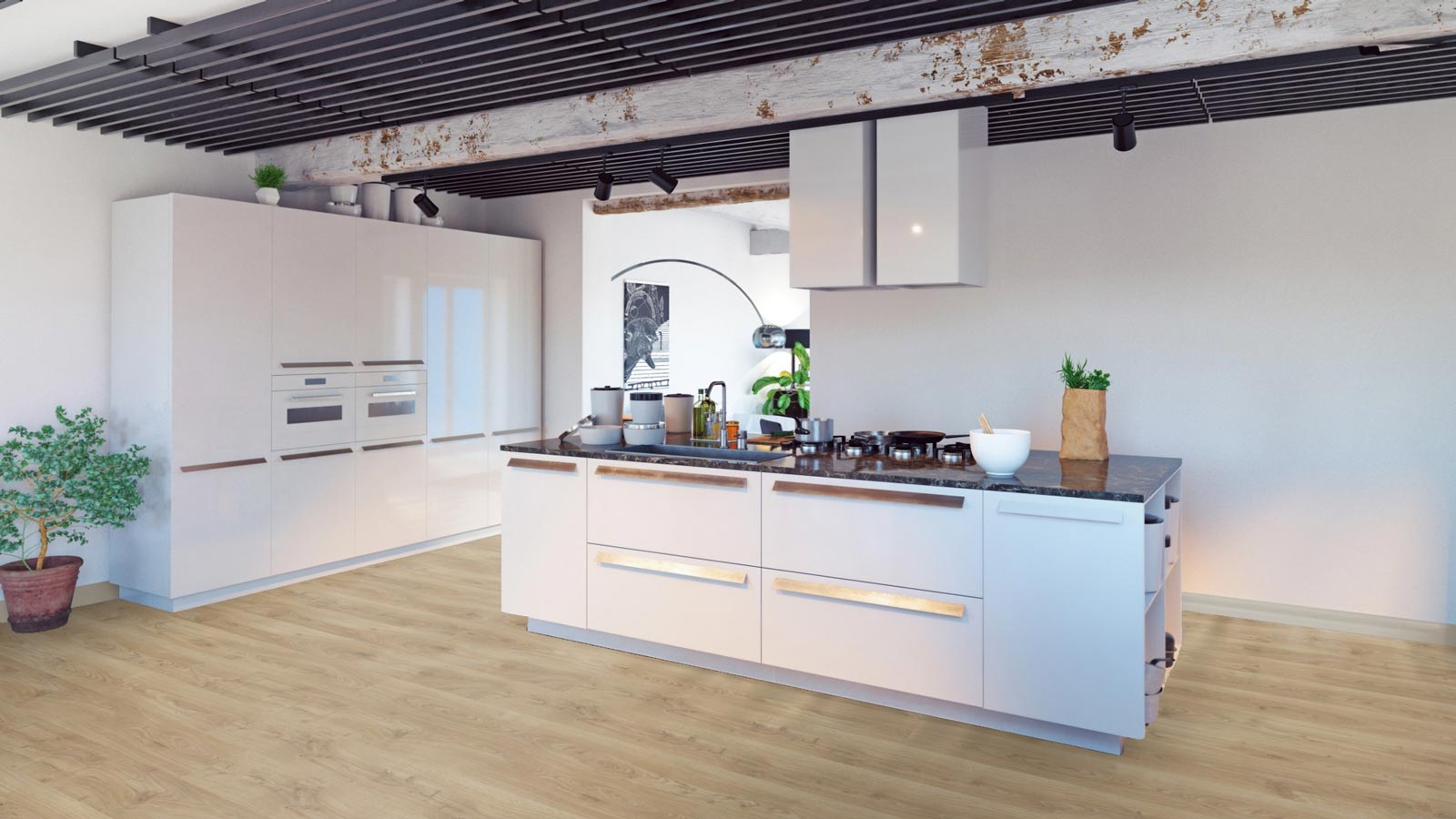 Meister Designboden MeisterDesign. flex DL 400 Schlosseiche pure 6840 1-Stab Landhausdiele M4V