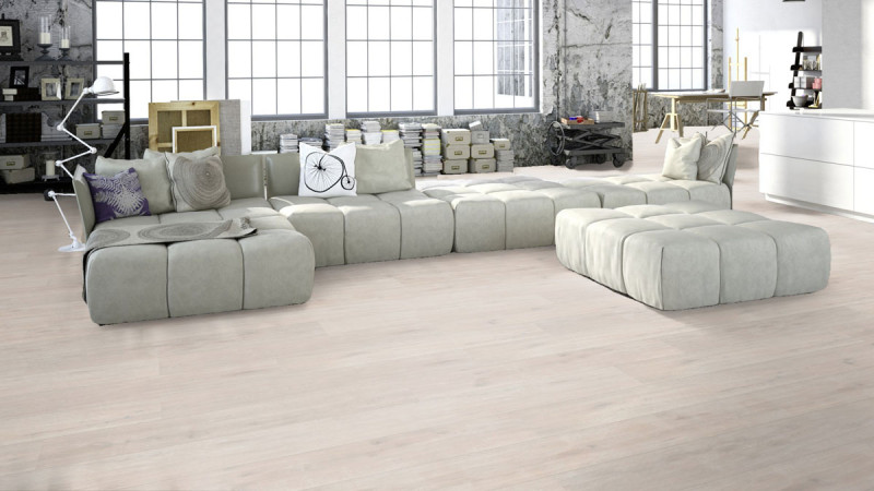 Meister Design flooring MeisterDesign. life DD 800 Arctic white oak 6995 1-strip M4V main product photo