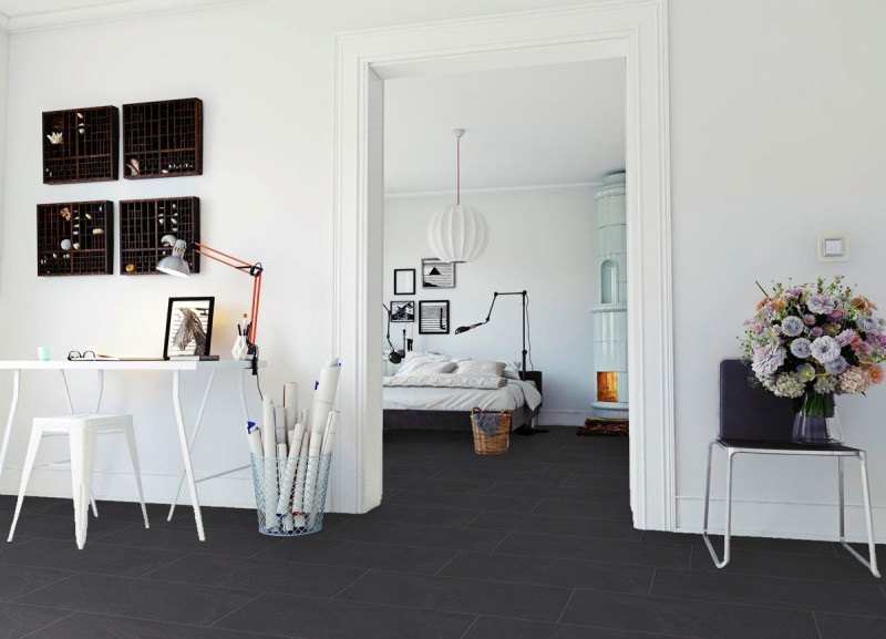 Meister Laminate MeisterDesign. laminate LB 150 Slate anthracite 6137 Tile 4V main product photo
