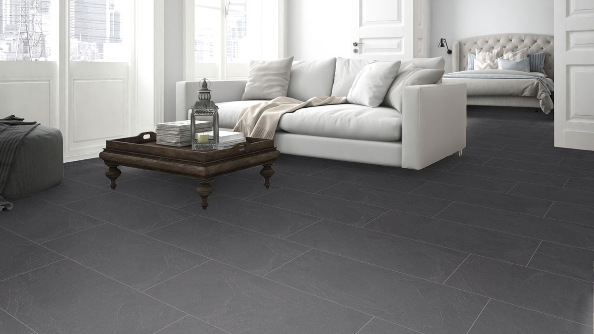 Meister Laminate MeisterDesign. laminate LB 150 Slate anthracite 6137 Tile 4V