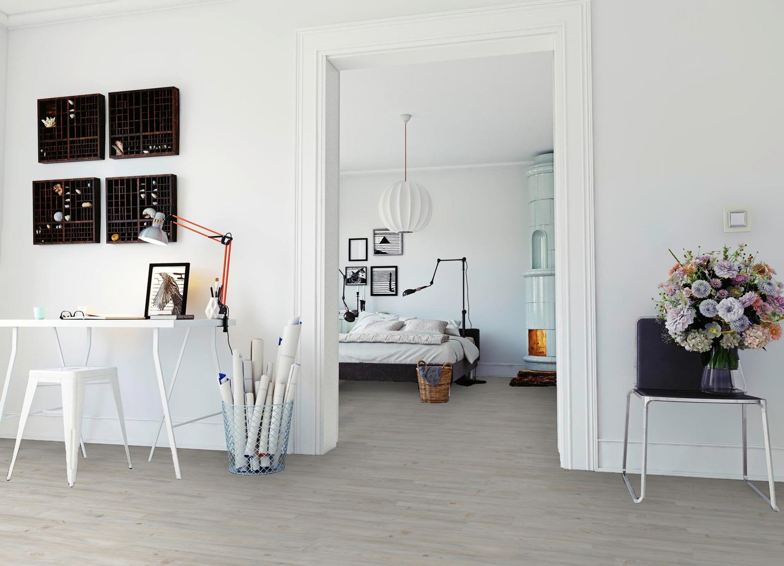 Meister Laminat MeisterDesign. laminate LC 150 White Life 6390 2-Stab und 1-Stab Kurzdiele