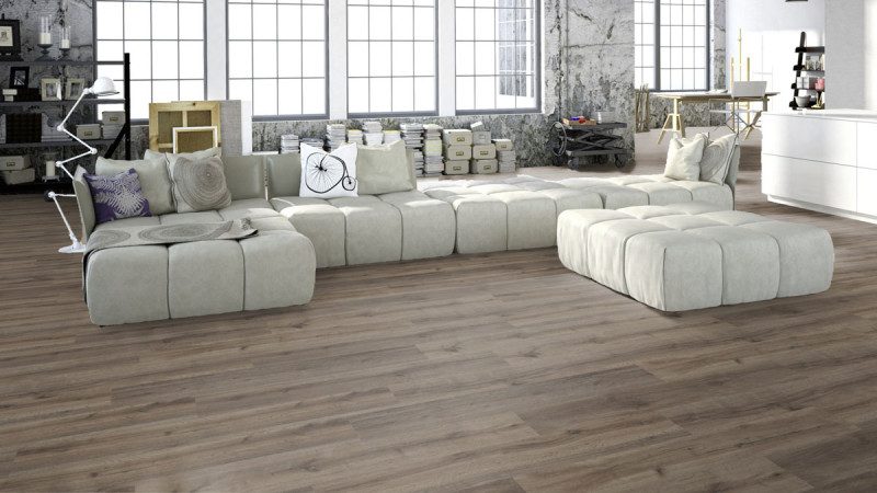 Meister Laminate MeisterDesign. laminate LC 55 Grey oak 6671 1-strip main product photo