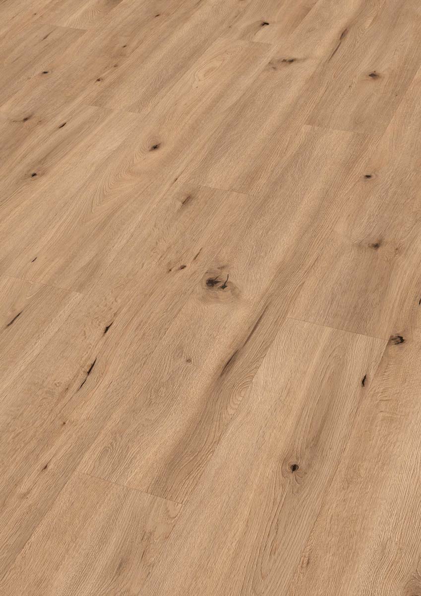 Meister Laminat MeisterDesign. laminate LD 250 Feldeiche hell 6843 1-Stab Kurzdiele M4V Raum1