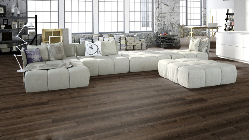 Meister Laminate MeisterDesign. laminate LL 150 Dark farm oak 6834 1-strip 4V main product photo