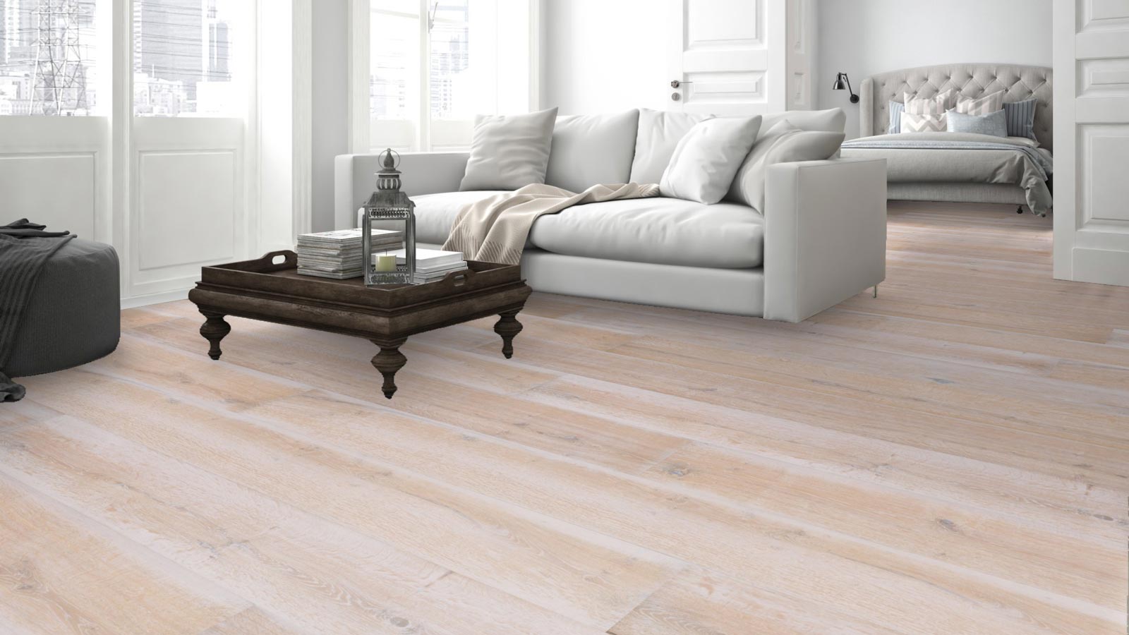 Meister Lindura Holzboden Premium HD 400 Eiche auth. white washed 8742 1-Stab Landhausdiele 2V/M2V