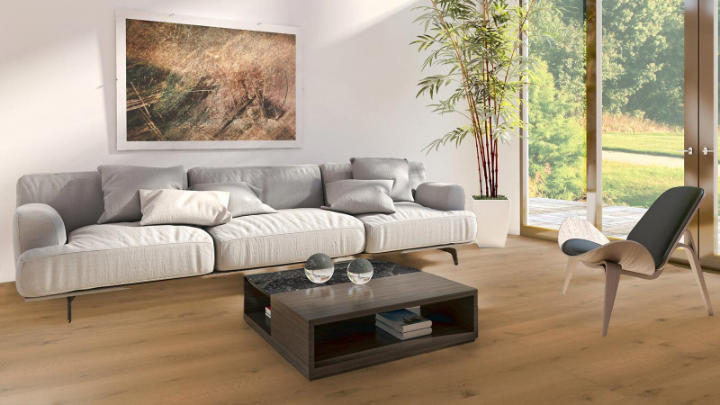 Meister Lindura Holzboden Premium HD 400 Eiche lebhaft cappuccino 8747 1-Stab Landhausdiele 2V/M2V main product photo