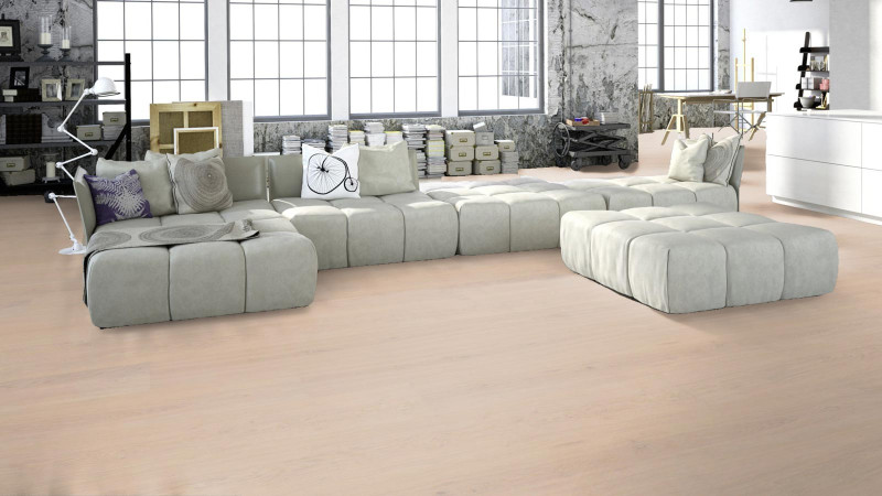 Meister Lindura wood flooring HD 400 Off-white oak lively 8741 1-strip 2V/M2V main product photo