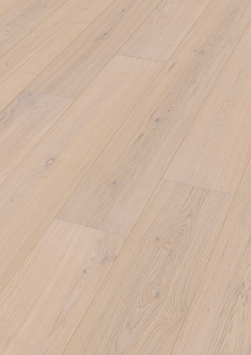 Meister Lindura Holzboden Premium HD 400 Eiche lebhaft cremeweiß 8741 1-Stab Landhausdiele 2V/M2V Raum1