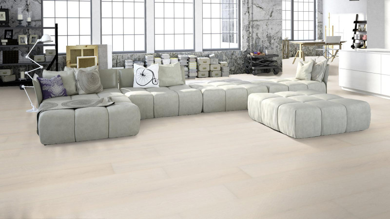 Meister Lindura wood flooring HD 400 Natural polar white oak 8737 1-strip 2V/M2V main product photo