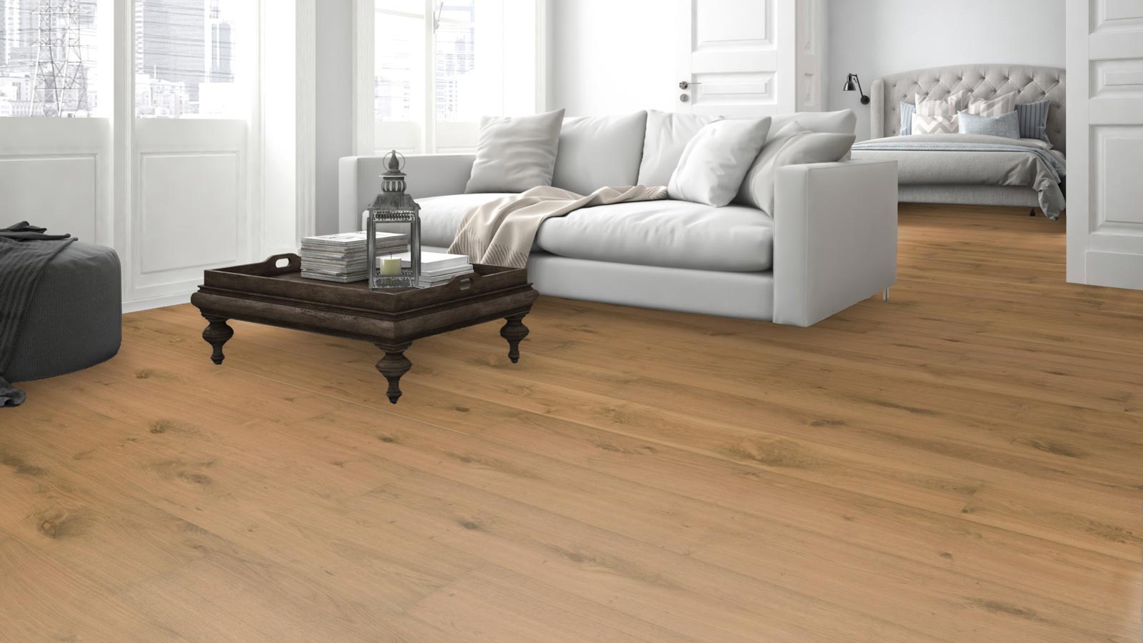 Meister Lindura Holzboden Premium HD 400 Eiche rustikal pure 8413 Landhausdiele 2V/M2V 270mm