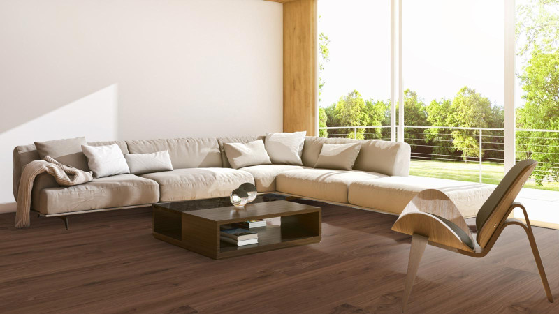 Meister Lindura wood flooring HD 400 American walnut lively 8523 1-strip 2V/M2V main product photo
