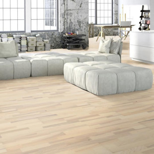 Meister Parkett MeisterParkett. longlife PC 200 Ash vivid white 8647 3-plank block flooring