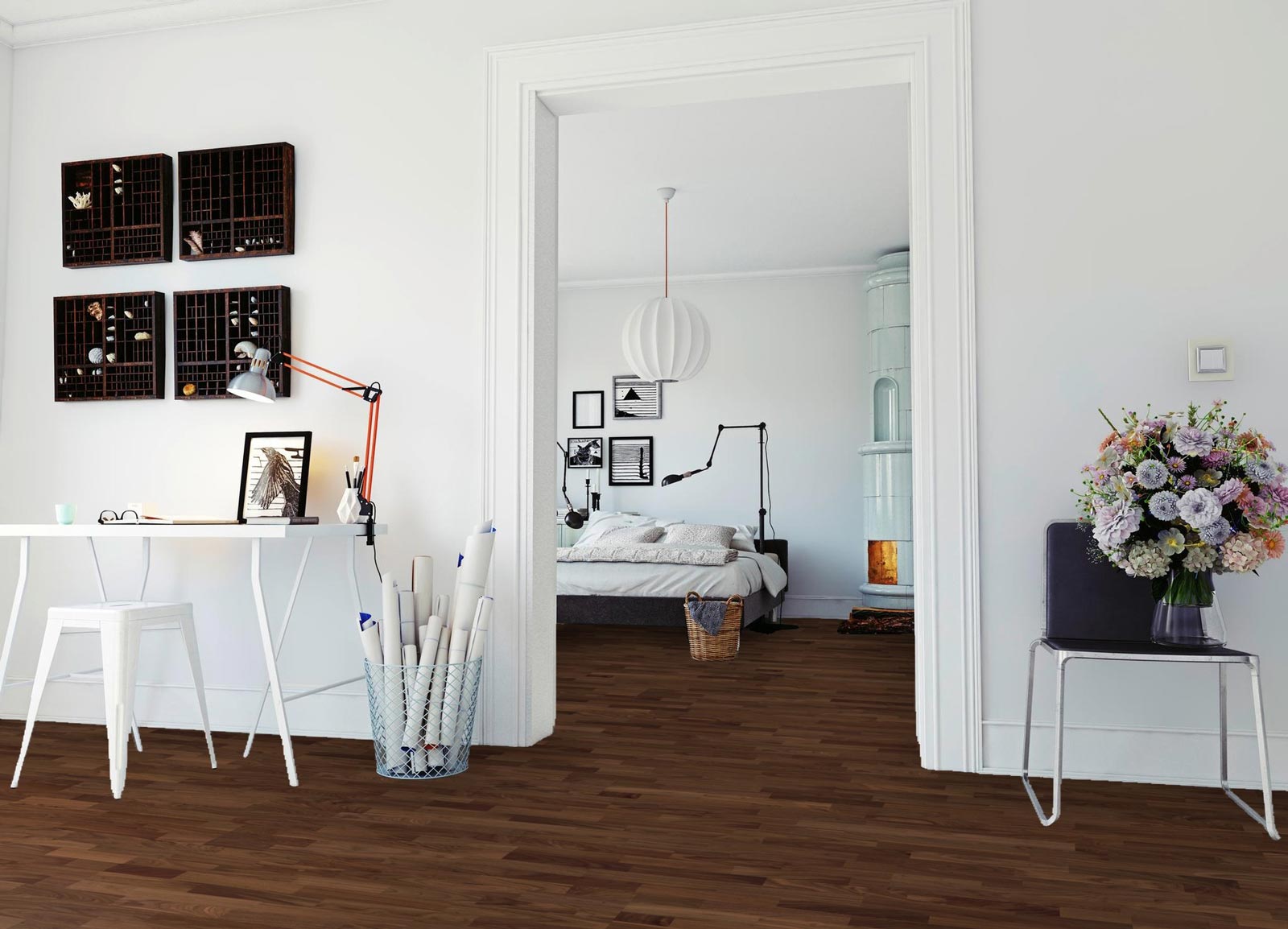 Meister Parkett MeisterParkett. longlife PC 200 Nussbaum amerikanisch harmonisch 3-Stab Schiffsboden