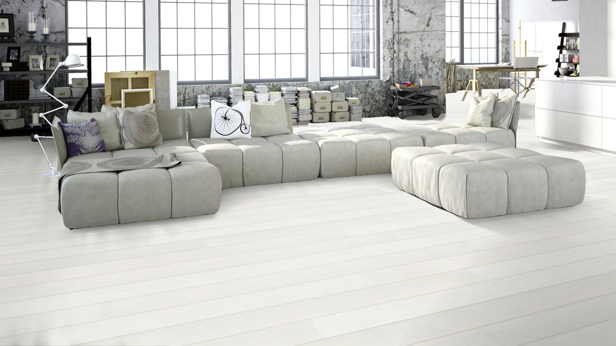 Meister Parkett MeisterParkett. longlife PD 400 Eiche harmonisch polarweiß 1-Stab Landhausdiele 2V