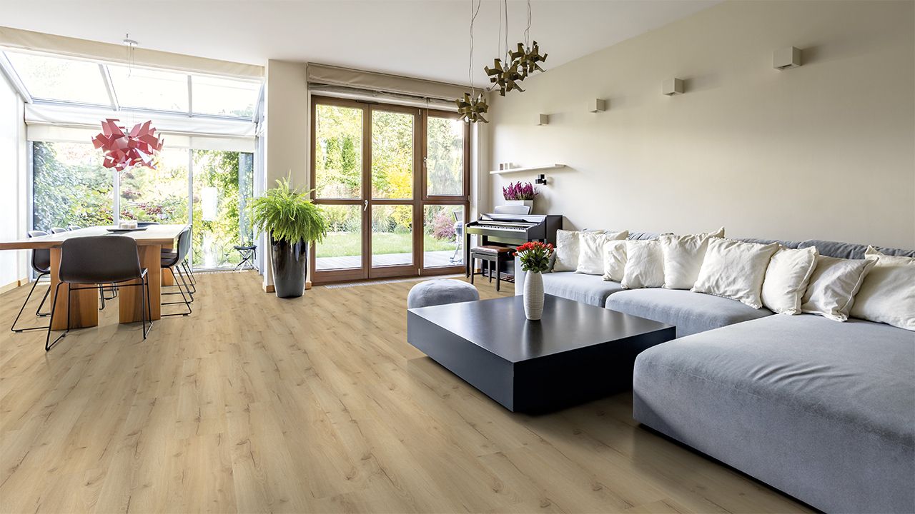 planeo Rigid Klick Vinyl - GRANDline Sunlit Oak | Trittschalldämmung integr. (NF-Gl-553)