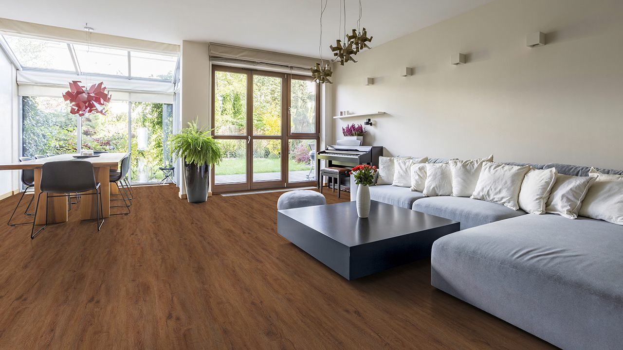 planeo Rigid Klick Vinyl - GRANDline Auburn Oak | Trittschalldämmung integr. (NF-GL-857)