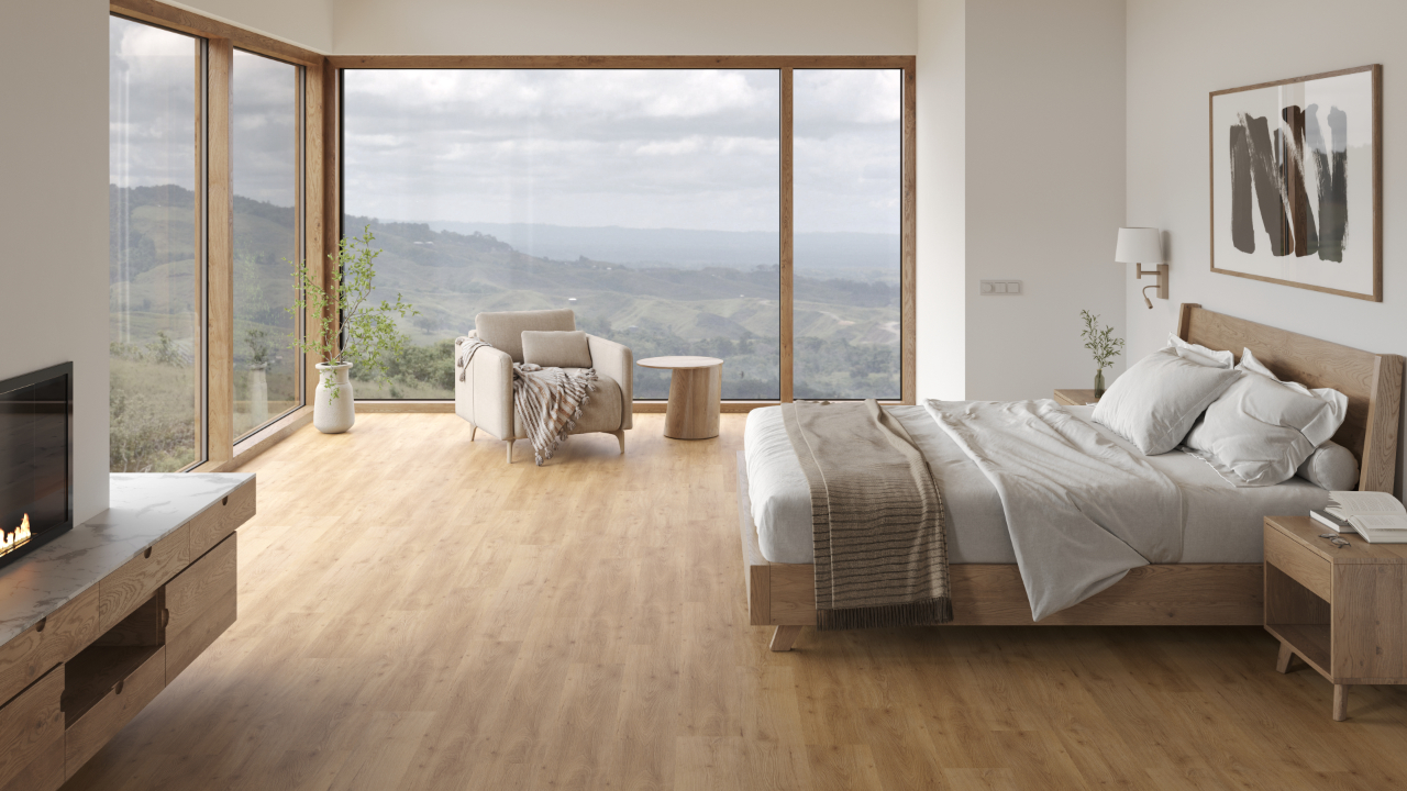 planeo Rigid Klick Vinyl - SMARTline Brown Rustik Oak | Trittschalldämmung integr. (NF-SL-588)